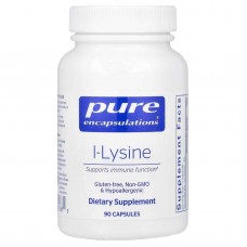 L-лизин HCl, l-Lysine, Pure Encapsulations, поддержка иммунитета, здоровья десен и губ, 500 мг, 90 капсул