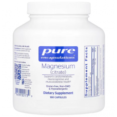 Магний цитрат, Magnesium (citrate), Pure Encapsulations, для сна, здоровья сердца, мышц и обмена веществ, 150 мг, 180 капсул
