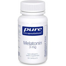 Мелатонин, Melatonin, Pure Encapsulations, антиоксидантная добавка для поддержки естественного сна, 3 мг, 60 капсул