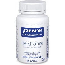 L-метионин, l-Methionine, Pure Encapsulations, поддержка суставов, печени и поджелудочной железы, антиоксидантов и нервной системы, 60 капсул