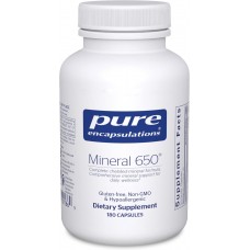 Минерал 650, Mineral 650, Pure Encapsulations, комбинация сбалансированных хелатных минералов, 180 капсул