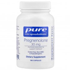 Прегненолон, Pregnenolone, Pure Encapsulations, для поддержки иммунной системы, памяти и гормонального баланса, 30 мг, 180 капсул