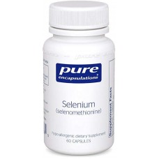 Селен (селенометионин), Selenium (selenomethionine), Pure Encapsulations, для поддержки иммунной системы, предстательной железы, коллагена и щитовидной железы, 200 мкг, 60 капсул