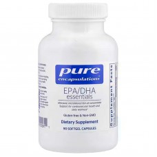 Основные ЭПК/ДГК, EPA/DHA essentials, Pure Encapsulations, ультрачистый, молекулярно-дистиллированный концентрат рыбьего жира, 90 капсул