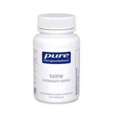 Йод (йодид калия), Iodine (potassium iodide), Pure Encapsulations, для поддержки щитовидной железы и здорового клеточного метаболизма, 120 капсул