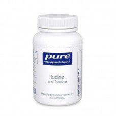 Йод и Тирозин, Iodine & Tyrosine, Pure Encapsulations, поддержка щитовидной железы, 120 капсул