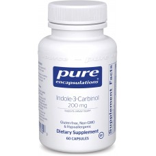 Индол-3-Карбинол, Indole-3-Carbinol, Pure Encapsulations, поддержка здоровой функции клеток груди, шейки матки и простаты, 200 мг, 60 капсул