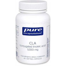 Конъюгированная линолевая кислота, CLA, Pure Encapsulations, способствует здоровому составу тела при здоровом питании и физических упражнениях, 1000 мг, 60 капсул