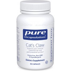 Кошачий коготь, Cat's Claw, Pure Encapsulations, для поддержки суставов, иммунной и сердечно-сосудистой систем и здоровья желудочно-кишечного тракта, 450 мг, 90 капсул