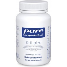 Омега-3 жирные кислоты, фосфолипиды и антиоксиданты, Krill-plex, Pure Encapsulations, комплекс, поддерживает менструальный комфорт, здоровье сердца, поддержку суставов, когнитивные функции и здоровье кожи, 120 капсул