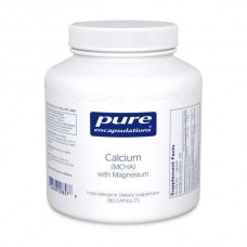 Кальций (MCHA) с магнием, Calcium (MCHA) with Magnesium, Pure Encapsulations, для поддержки костей, 180 капсул