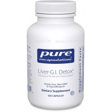 Очистка ЖКТ и печени, Liver-G.I. Detox, Pure Encapsulations, с альфа-липоевой кислотой и экстрактом куркумина, 120 капсул