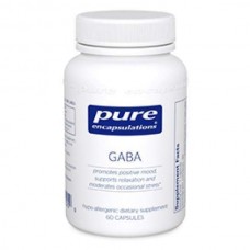 ГАМК, GABA, Pure Encapsulations, поддержка релаксации и уменьшение случайного стресса, 60 капсул