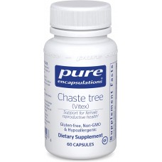 Витекс священный, Chaste Tree (Vitex), Pure Encapsulations, для поддержания здоровой продолжительности менструального цикла и его протекания, репродуктивной функции и комфорта груди, 60 капсул