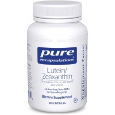 Лютеин Зеаксантин, Lutein/Zeaxanthin, Pure Encapsulations, поддержка функции общего зрения и макулы, 120 капсул