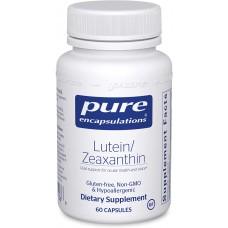 Лютеин Зеаксантин, Lutein/Zeaxanthin, Pure Encapsulations, поддержка функции общего зрения и макулы, 60 капсул