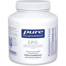 Масло примулы вечерней, E.P.O. (evening primrose oil), Pure Encapsulations, содержит 9% GLA, 250 капсул