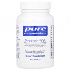 Пробиотик 50B, Probiotic 50B, Pure Encapsulations, для поддержки экологии кишечника и здоровья пищеварительной системы и иммунитета, 60 капсул