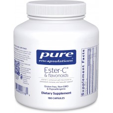 Эстер-C и флавоноиды, Ester-C & flavonoids, Pure Encapsulations, антиоксидантная, иммунная и сосудистая поддержка, 180 капсул