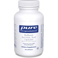 Буферизированная аскорбиновая кислота, Витамин С, Buffered Ascorbic Acid, Pure Encapsulations, для чувствительных людей, 90 капсул