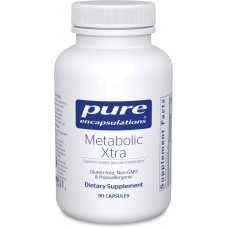 Метаболическая формула, Metabolic Xtra, Pure Encapsulations, для здоровой функции инсулина и гомеостаза глюкозы, 90 капсул