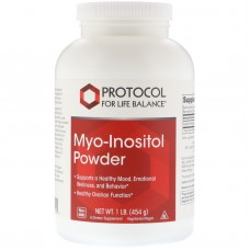 Мио-инозитол, Myo-Inositol Powder, Protocol for Life Balance, порошок, 454 г