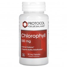Хлорофилл, Chlorophyll, Protocol for Life Balance, 100 мг, 90 вегетарианских капсул