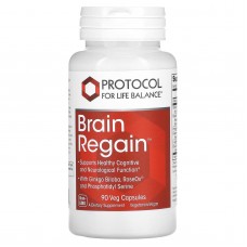 Поддержка мозга, Brain Regain, Protocol for Life Balance, 90 веганских капсул