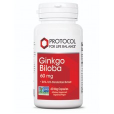 Гинкго Билоба, Ginkgo Biloba, Protocol for Life Balance, 60 мг, 60 веганских капсул