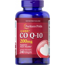 Коэнзим Q10, Q-SORB™ Co Q-10, Puritan's Pride, 200 мг, 240 гелевых капсул быстрого высвобождения