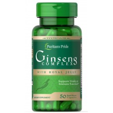 Женьшень с маточным молочком, Ginseng Complex, Puritan's Pride, 1000 мг, 50 капсул