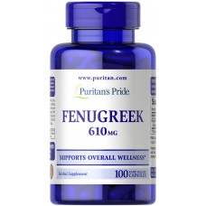 Пажитник, Fenugreek, Puritan's Pride, 610 мг, 100 капсул