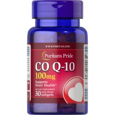 Коэнзим Q-10, Q-SORB™ Co Q-10, Puritan's Pride, 100 мг, 30 капсул быстрого высвобождения