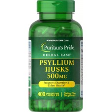 Подорожник шелуха, Psyllium Husks, Puritan's Pride, 500 мг, 400 капсул