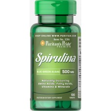 Спирулина, Spirulina, Puritan's Pride, 500 мг, 100 таблеток