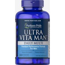 Витамины для мужчин, Ultra Vita Man Time Release, Puritan's Pride, 180 капсул