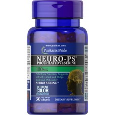 Фосфатидилсерин, Neuro-PS, Puritan's Pride, 100 мг, 30 гелевых капсул