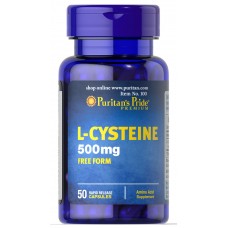 L-цистеин, L-Cysteine, Puritan's Pride, 500 мг, 50 капсул