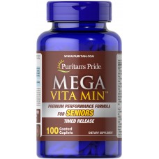 Мультивитамины для пожилых, Multivitamins for Seniors Timed, Puritan's Pride, 100 каплет