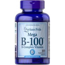 Комплекс витаминов группы В, Vitamin B-100 Complex, Puritan's Pride, 100 капсул
