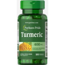 Куркума, Turmeric, Puritan's Pride, 400 мг, 100 капсул