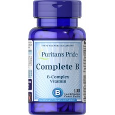Комплекс витаминов группы В, Complete B, Puritan's Pride, 100 каплет