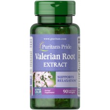 Валериана корень, Valerian Root, Puritan's Pride, 1000 мг, 90 гелевых капсул