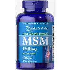 МСМ, Метилсульфонилметан, MSM, Puritan's Pride, 1500 mg, 120 каплет