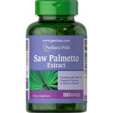 Со пальметто, Saw Palmetto, Puritan's Pride, экстракт, 180 гелевых капсул