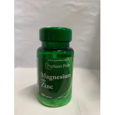 Магний цинк, Magnesium with Zinc, Puritan's Pride, 100 таблеток