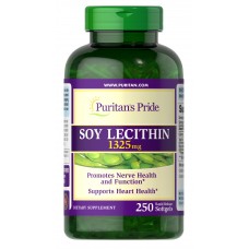 Лецитин из сои, Soy Lecithin, Puritan's Pride, 1325 мг, 250 гелевых капсул