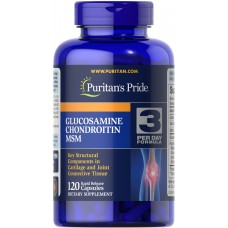 Глюкозамин, хондроитин и МСМ, двойная сила, Glucosamine, Chondroitin MSM, Puritan's Pride, 120 капсул
