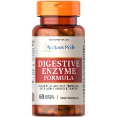 Поддержка пищеварения, Digestive Enzyme Formula, Puritan's Pride, 60 каплет