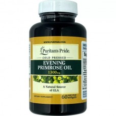 Масло вечерней примулы с ГЛК, Evening Primrose Oil, Puritan's Pride, 1300 мг, 60 гелевых капсул